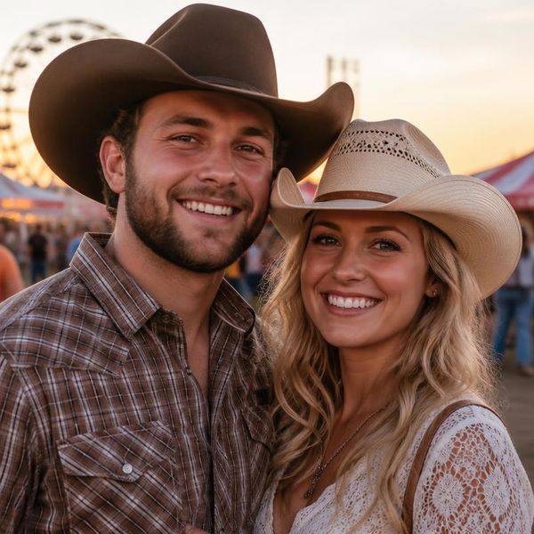 Mike & Jen cowboy souvenir photo
